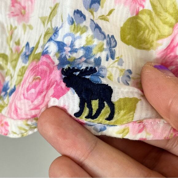 Abercrombie & Fitch Floral Lace Tank Top Y2K Ruffles Women's Medium Vintage - Picture 2 of 9